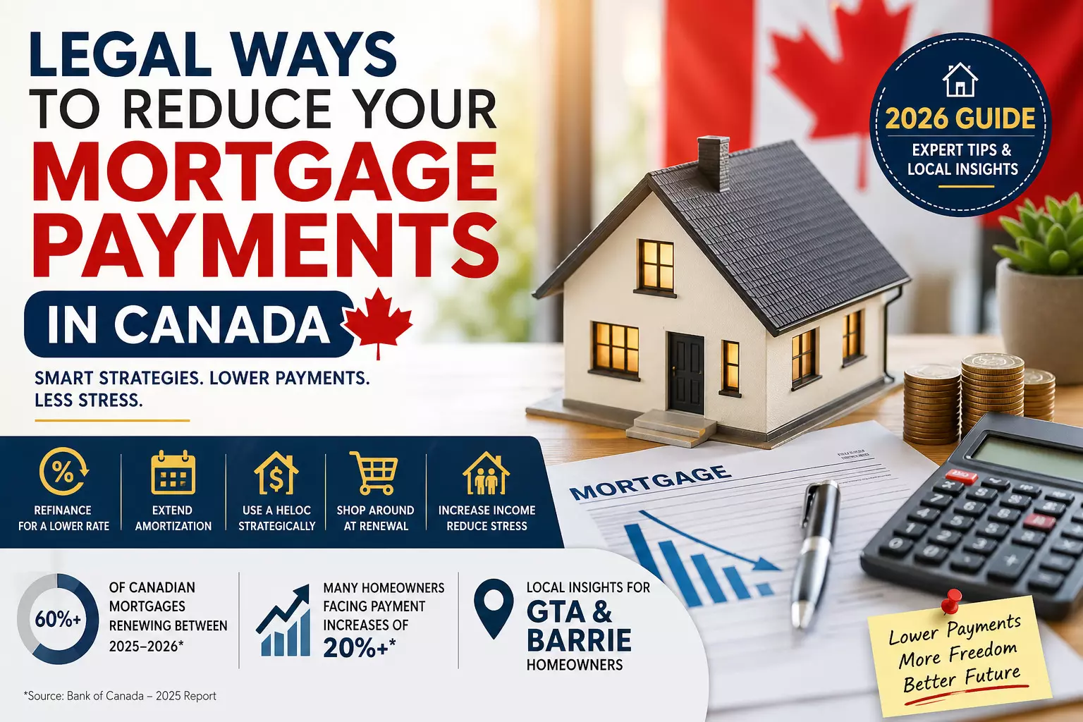 Legal Ways to Reduce Your Mortgage Payments in Canada (2026 Guide)