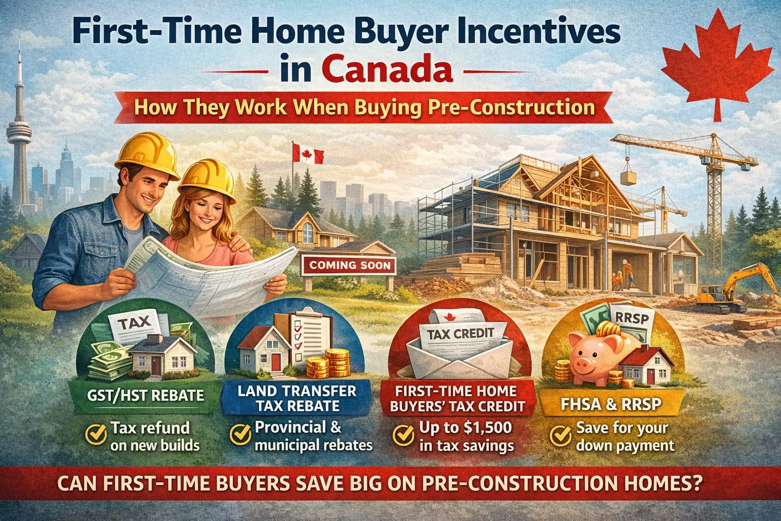 First-Time Home Buyer Incentives in Canada: Pre-Construction Guide